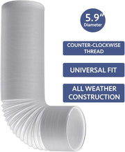 Air Conditioner Hose, Portable Exhaust Vent Hose with 5.1-Inch 5.9-Inch Diameter - Clockwise and Counterclockwise, with Length up to 80"