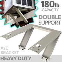 Universal Window Air Conditioner & Heat Pump Bracket - Heavy-Duty Window AC Support - Support Air Conditioner Up to 180 lbs. - for 12000 BTU AC to 24000 BTU AC Units (Heavy Duty)