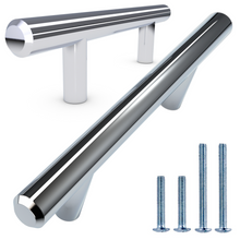 ALPINE HARDWARE Solid Stainless Steel Euro Bar Cabinet & Pantry Handle Pull (1/2-inch Diameter) | 3" & 3.75" & 5" & 18.88" & 26.50" Hole Center | Polished Chrome Finish
