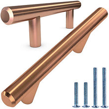 ALPINE HARDWARE Solid Stainless Steel Euro Bar Cabinet & Pantry Handle Pull (1/2-inch Diameter) | 3" (76mm), 3.75"(96mm), & 5"(127mm) 7.50", 12.63", 18.88", 26.50" Hole Center | Fine-Brushed Satin Copper/Bronze Finish