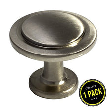 Cabinet Hardware Round Knob - 1-1/4" Diameter (Knob - Satin Nickel Brushed)