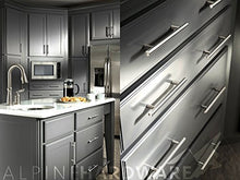 ALPINE HARDWARE Solid Stainless Steel Euro Bar Cabinet & Pantry Handle Pull (1/2-inch Diameter) | 3" & 3.75" & 5" & 18.88" & 26.50" Hole Center | Satin Nickel Finish