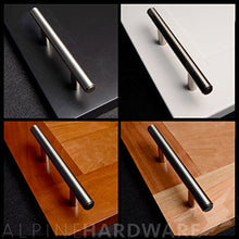 ALPINE HARDWARE Solid Stainless Steel Euro Bar Cabinet & Pantry Handle Pull (1/2-inch Diameter) | 3" & 3.75" & 5" & 18.88" & 26.50" Hole Center | Satin Nickel Finish