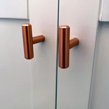Alpine Hardware | 10 Pack, 25 Pack ~ 1 3/4" Length | Copper/Bronze Finish | Solid Steel Bar Handle Knob Pull | Kitchen Cabinet Hardware/Dresser Drawer Handles
