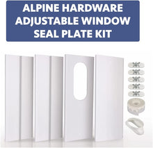 Alpine Hardware Portable Air Conditioner Window Kit with Coupler Adjustable Window Seal for AC Unit, Sliding AC Vent Kit for Exhaust Hose, Universal for Ducting with 5.1-Inch, 5-5/8-Inch Diameter