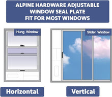 Alpine Hardware Portable Air Conditioner Window Kit with Coupler Adjustable Window Seal for AC Unit, Sliding AC Vent Kit for Exhaust Hose, Universal for Ducting with 5.1-Inch, 5-5/8-Inch Diameter