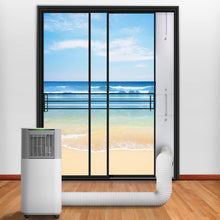 Alpine Hardware Portable Air Conditioner Window Kit with Coupler Adjustable Window Seal for AC Unit, Sliding AC Vent Kit for Exhaust Hose, Universal for Ducting with 5.1-Inch, 5-5/8-Inch Diameter