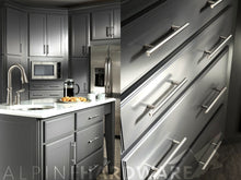 ALPINE HARDWARE Solid Stainless Steel Euro Bar Cabinet & Pantry Handle Pull (1/2-inch Diameter) | 3" & 3.75" & 5" & 18.88" & 26.50" Hole Center | Polished Chrome Finish