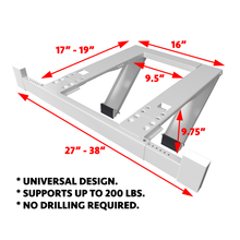 Alpine Hardware Premium Heat Pump Drillless Drill-Less Window Air Conditioner & Heat Pump Bracket - Window AC Support - Supports Air Conditioners well over 200 lbs. - Patented Design No Drilling Model