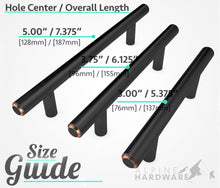 ALPINE HARDWARE Solid Stainless Steel Euro Bar Cabinet & Pantry Handle Pull (1/2-inch Diameter) | 3" & 3.75" & 5" & 18.88" & 26.50" Hole Center | Oil - Rubbed Bronze Finish