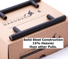 ALPINE HARDWARE Solid Stainless Steel Euro Bar Cabinet & Pantry Handle Pull (1/2-inch Diameter) | 3" & 3.75" & 5" & 18.88" & 26.50" Hole Center | Oil - Rubbed Bronze Finish