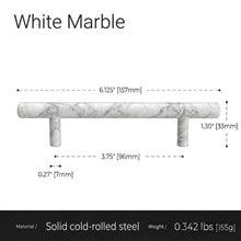 Alpine Hardware | 3" & 3.75" & 5 Inch Hole Center | Solid Bar Handle Pull with Marble Finish | Kitchen Cabinet Hardware/Dresser Drawer Handles by Alpine Hardware