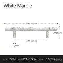 Alpine Hardware | 3" & 3.75" & 5 Inch Hole Center | Solid Bar Handle Pull with Marble Finish | Kitchen Cabinet Hardware/Dresser Drawer Handles by Alpine Hardware