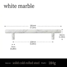 Alpine Hardware | 3" & 3.75" & 5 Inch Hole Center | Solid Bar Handle Pull with Marble Finish | Kitchen Cabinet Hardware/Dresser Drawer Handles by Alpine Hardware