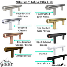 ALPINE HARDWARE Solid Stainless Steel Euro Bar Cabinet & Pantry Handle Pull (1/2-inch Diameter) | 3" & 3.75" & 5" & 18.88" & 26.50" Hole Center | Polished Chrome Finish