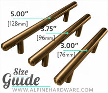 Alpine Hardware | 3" & 3.75" & 5" Hole Center | Solid Bar Handle Pull with Antique Brass Finish | Kitchen Cabinet Hardware/Dresser Drawer Handles by Alpine Hardware