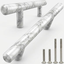Alpine Hardware | 3" & 3.75" & 5 Inch Hole Center | Solid Bar Handle Pull with Marble Finish | Kitchen Cabinet Hardware/Dresser Drawer Handles by Alpine Hardware