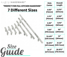Alpine Hardware | 3" & 3.75" & 5 Inch Hole Center | Solid Bar Handle Pull with Marble Finish | Kitchen Cabinet Hardware/Dresser Drawer Handles by Alpine Hardware