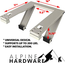 Universal Window Air Conditioner & Heat Pump Bracket - Heavy-Duty Window AC Support - Support Air Conditioner Up to 180 lbs. - for 12000 BTU AC to 24000 BTU AC Units (Heavy Duty)