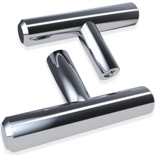 Alpine Hardware | 1 Pack, 5 Pack, 10 Pack, 25 Pack ~ 1 3/4" Length | Polished Chrome Finish | Solid Steel T-Knob Pull