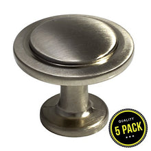 Cabinet Hardware Round Knob - 1-1/4" Diameter (Knob - Satin Nickel Brushed)