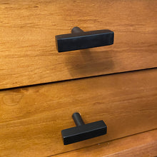 Alpine Hardware | T-Knobs | Kitchen Cabinet Hardware/Dresser Drawer Handles ([2" Length] Square Matte Black T-Knob, 5 Pack, 25 Pack)