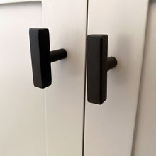 Alpine Hardware | T-Knobs | Kitchen Cabinet Hardware/Dresser Drawer Handles ([2" Length] Square Matte Black T-Knob, 5 Pack, 25 Pack)
