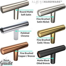 Alpine Hardware | 10 Pack, 25 Pack ~ 1 3/4" Length | Copper/Bronze Finish | Solid Steel Bar Handle Knob Pull | Kitchen Cabinet Hardware/Dresser Drawer Handles